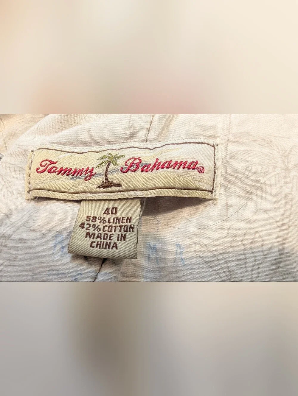 Tommy Bahama Relax Fit Linen Blend Pants Beige Coastal Resort Men Size 40 Beach
